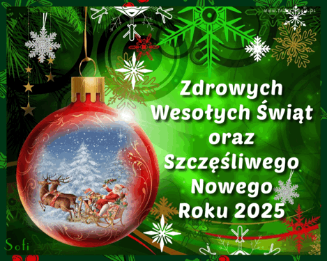 Bombka z życzeniami na 2025 rok